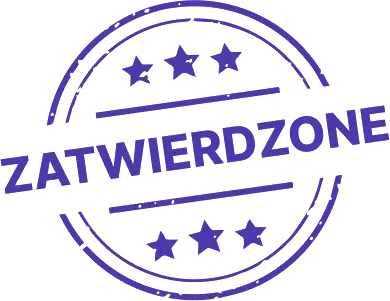 Blue approved stamp icon