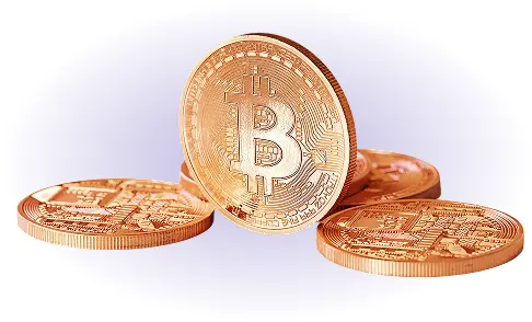 Bitcoin cryptocurrency coins